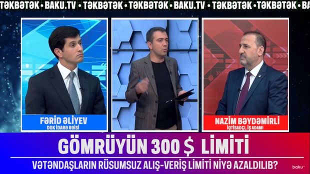 “Təkbətək”də DGK rəsmisi və iş adamı üz-üzə: 300 dollarlıq limit müzakirə olundu (Video İzlə)