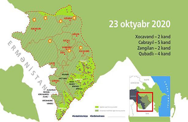 Azərbaycan ordusunun işğaldan azad etdiyi 154 məntəqə interaktiv xəritədə – VİDEO