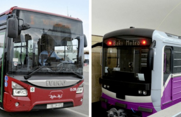 Bu tarixlərdə həftəsonları da avtobus və metro İŞLƏYƏCƏK