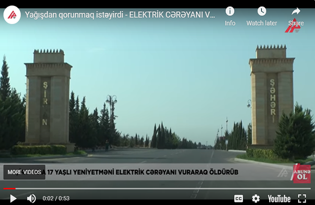 Yağışdan qorunmaq istəyirdi – ELEKTRİK CƏRƏYANI VURDU-VİDEO