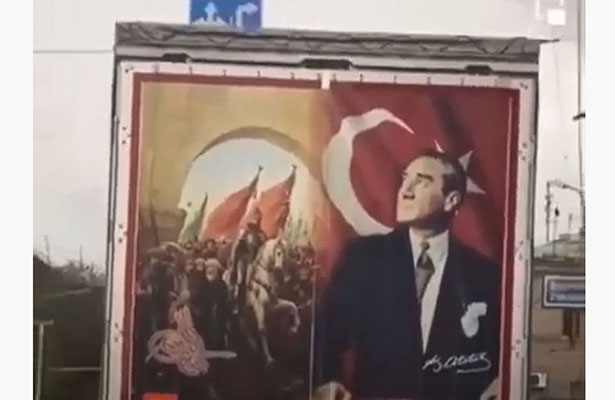 İrəvanda Atatürkün portreti erməniləri hiddətləndirib-Video