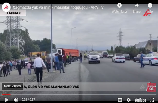 Xaçmazda yük və minik maşınları toqquşdu-Video