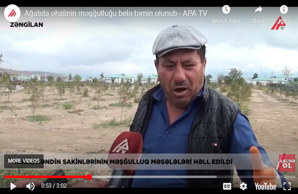 Ağalıda əhalinin məşğulluğu belə təmin olunub-Video