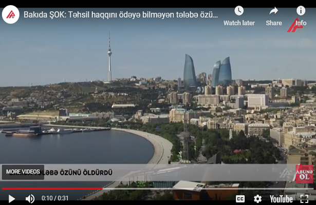 Bakıda ŞOK: Təhsil haqqını ödəyə bilməyən tələbə özünü öldürdü -Video