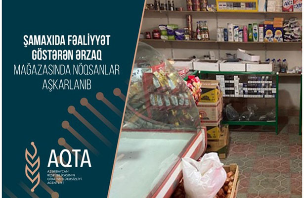 Şamaxıda ərzaq mağazasında nöqsanlar aşkarlanıb