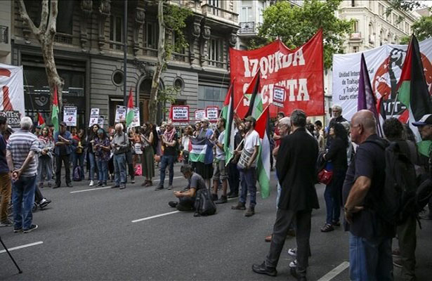 Argentinada Fələstin xalqı ilə həmrəylik elan edən yürüş keçirilib