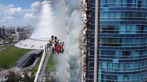 Astanada rezidans yandı