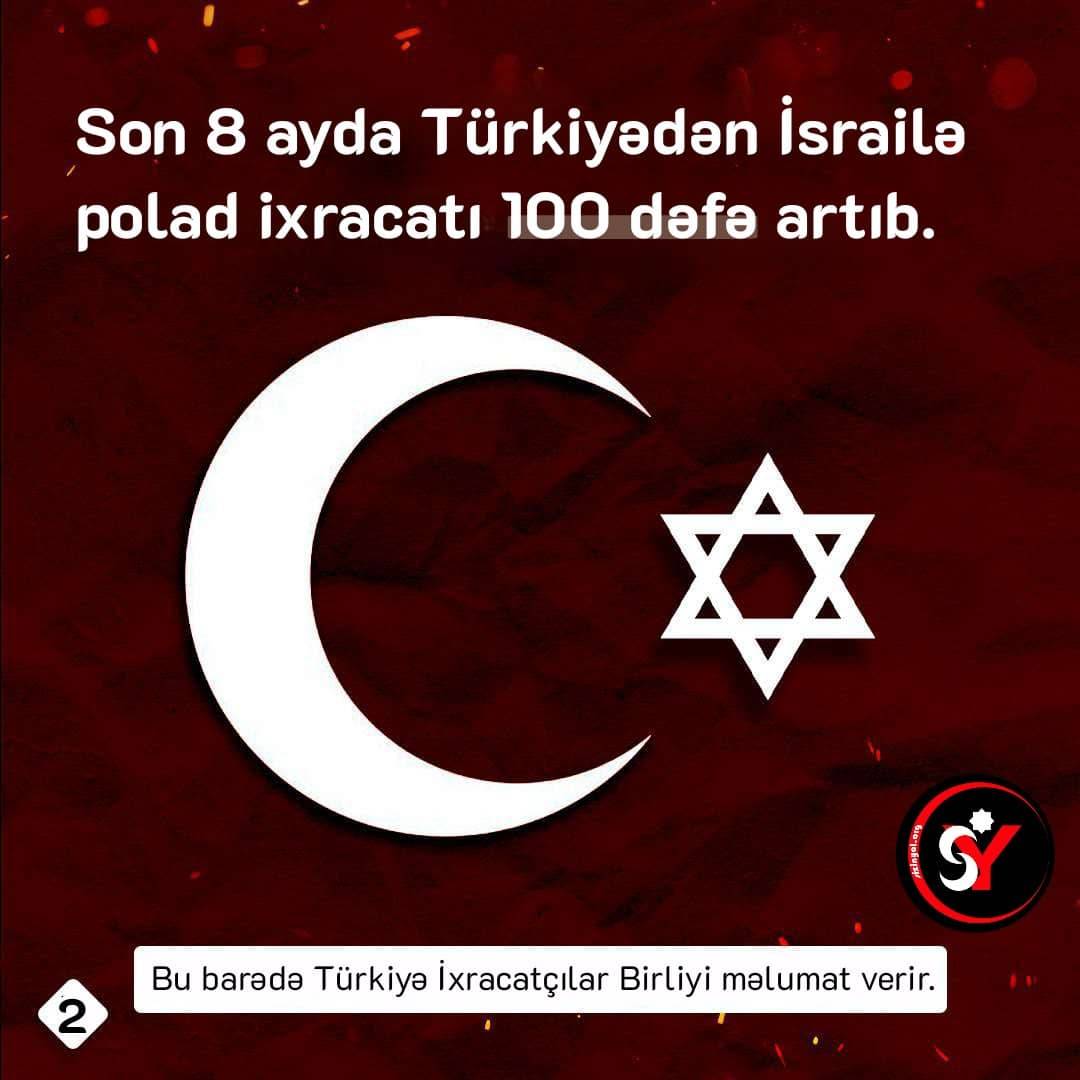 Son 8 ayda Türkiyədən İsrailə polad ixracatı 100 dəfə artıb