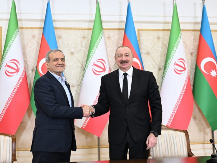 Prezident İlham Əliyev Pezeşkianla görüşlərindən paylaşım edib