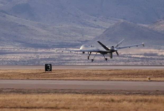 ABŞ koalisiyasına məxsus dron Suriyanın İdlib vilayətində naməlum hədəfi vurub! (Video İzlə)