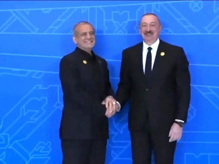 İlham Əliyevin Pezeşkiyanı qarşılama mərasimi