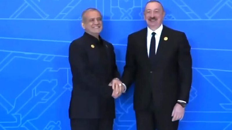 İlham Əliyevin Pezeşkiyanı qarşılama mərasimi
