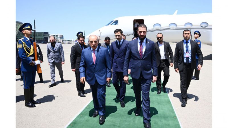 Suriya Prezidenti Əhməd Əl Şaraa Azərbaycana gəlib