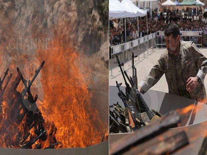 PKK silahları yandırdı – Tarixi görüntülər yayımlandı! (Video İzlə)