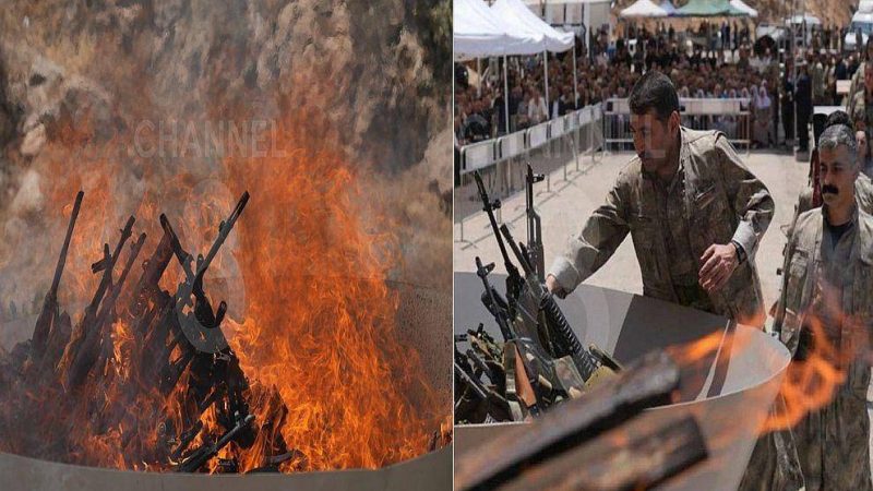 PKK silahları yandırdı – Tarixi görüntülər yayımlandı! (Video İzlə)