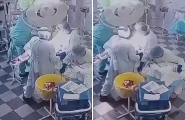 Zəlzələ cərrahiyyəni dayandıra bilmədi: Həkimlər qəhrəmanlıq göstərdi – Video